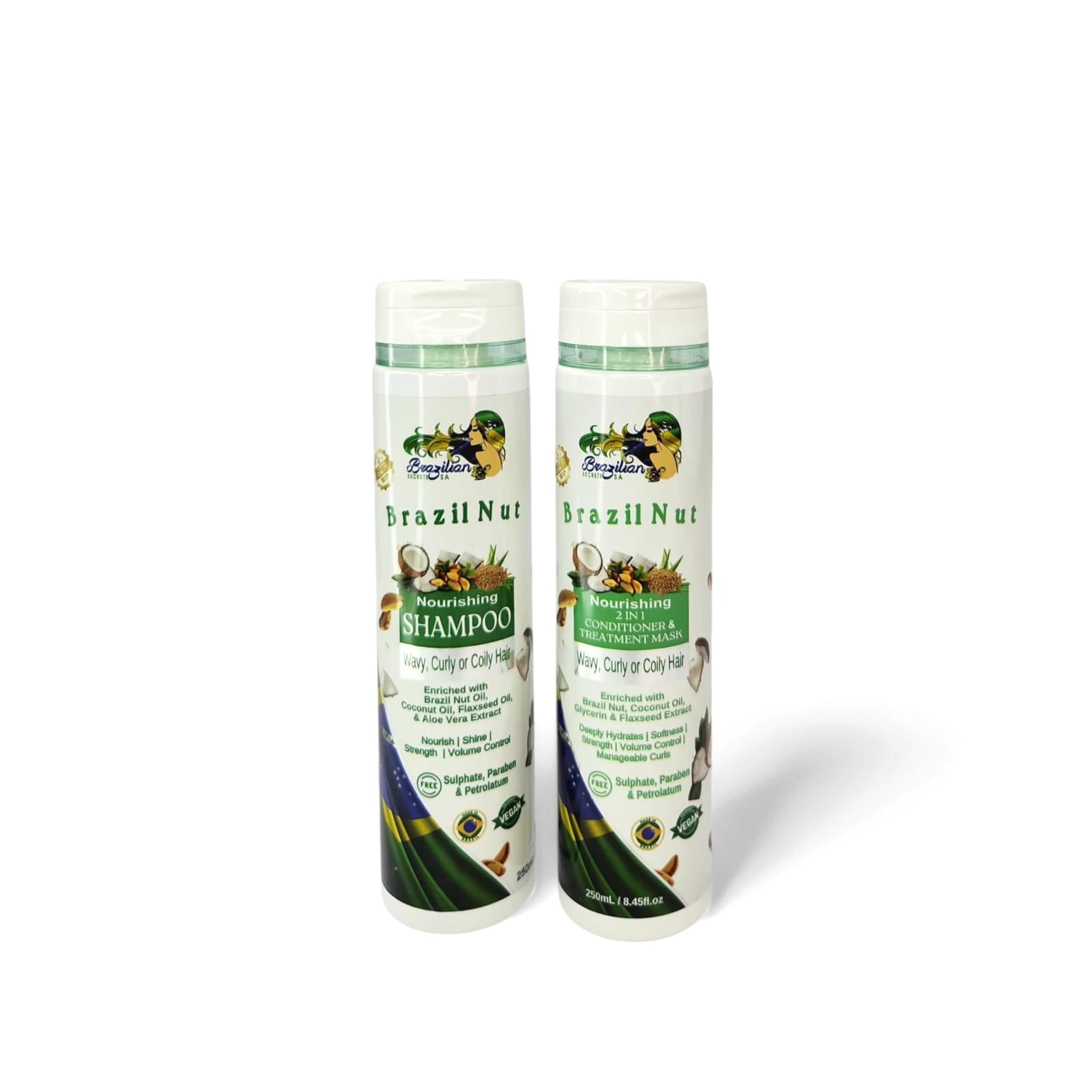 Brazil Nut Shampoo & 2-in-1 Conditioner / Treatment Mask Set – 250ml